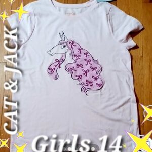 Cat & Jack Light Pink Unicorn Graphic Tee